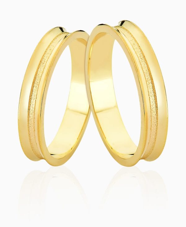Aliança de casamento Porcello em ouro