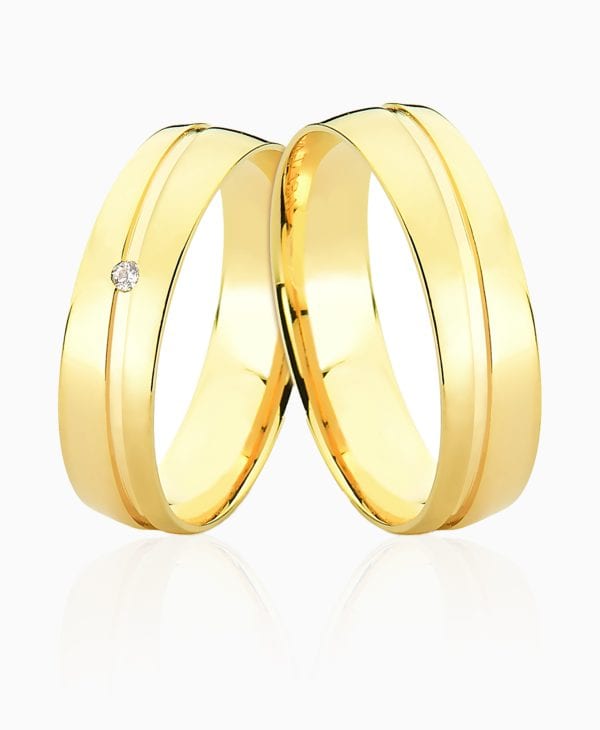 Aliança de casamento Porcello em ouro