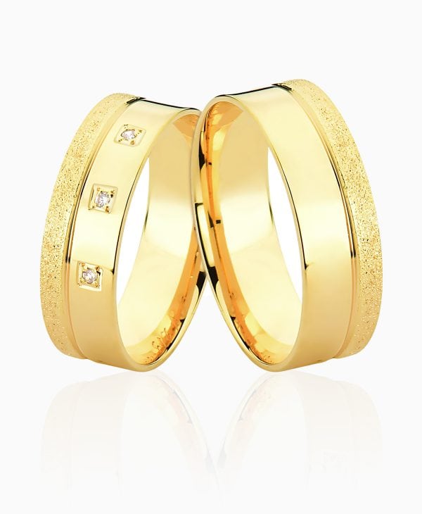 Aliança de casamento Porcello em ouro