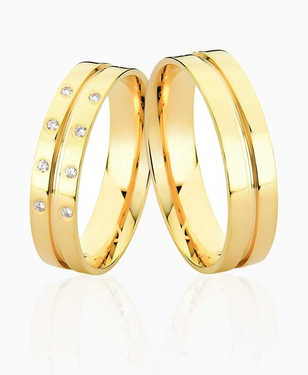 Aliança de casamento Porcello em ouro