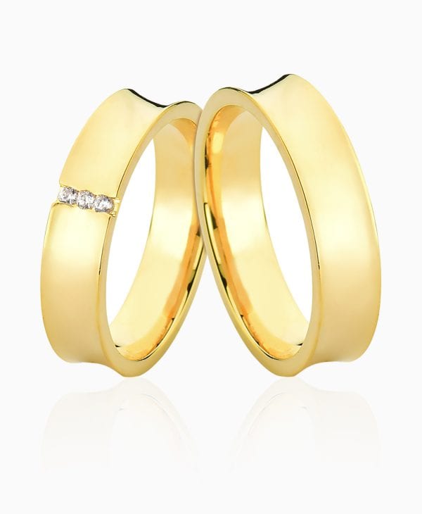 Aliança de casamento Porcello em ouro
