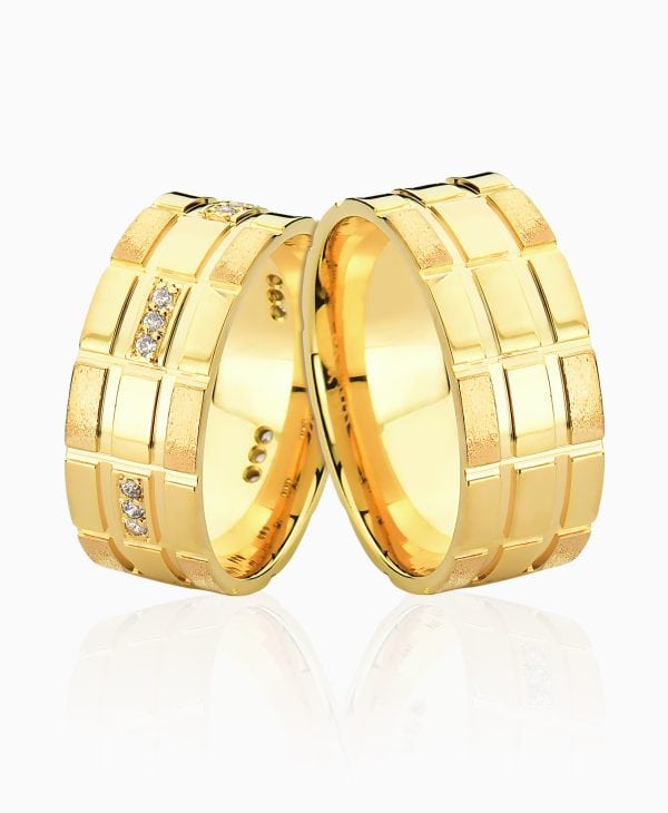 Aliança de casamento Porcello em ouro